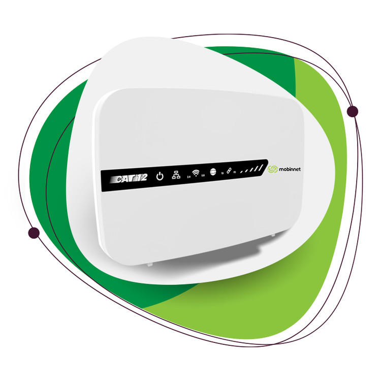 مودم مبین نت MN-C1210 EQ بهمراه سیم و بسته 200 گیگ یکساله